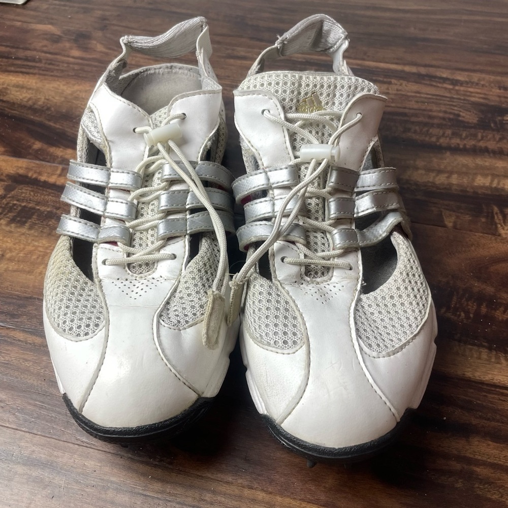 Adidas White Adjustable Golf Shoes Size 7.5M
